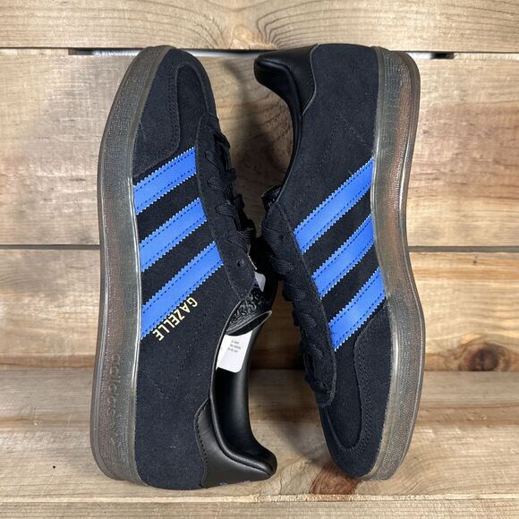 NEW Mens Size 7 - Adidas Gazelle Indoor “Black Blue Gum” Low Top Sneakers JQ2692 main image 5